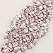 XINFANGXIU Rose Gold Small Beaded Crystal Decorative Patch Rhinestone Applique with Beaded Pearls Embellishments Sew Iron on Hot Fix for Bridal Wedding Dress Sash Belt Garters Headpieces