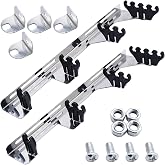YUCHENSHLP Chrome Linear Spark Plug Wire Separators Divider Loom with Black Valve Cover Fits For Chevy Ford Mopar SBC