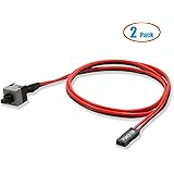 Electop 2 Pack 2 Pin SW PC Power Cable on/off Push Button ATX Computer Switch Wire 45cm