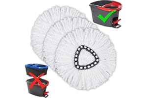 TATAANTY Mop Replacement Heads for O Cedar - Mop Replace Head Easy Wring Spin Mop Heads Replacements Easy to Clean Install and Replaceable Mop Head Machine Washable (3 Pack)