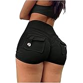 Verdusa Women's High Waisted Cargo Micro Short Sexy Mini Summer Booty Shorts Going Out Bottoms