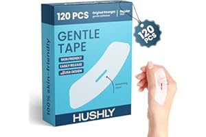 HUSHLY Gentle Skin Tape (120 Pcs - 4 Months) - Hypoallergenic, Adhesive Medical Strips for Sensitive Skin, for Rest & Recovery, Medical Grade First Aid Tape for Men & Women