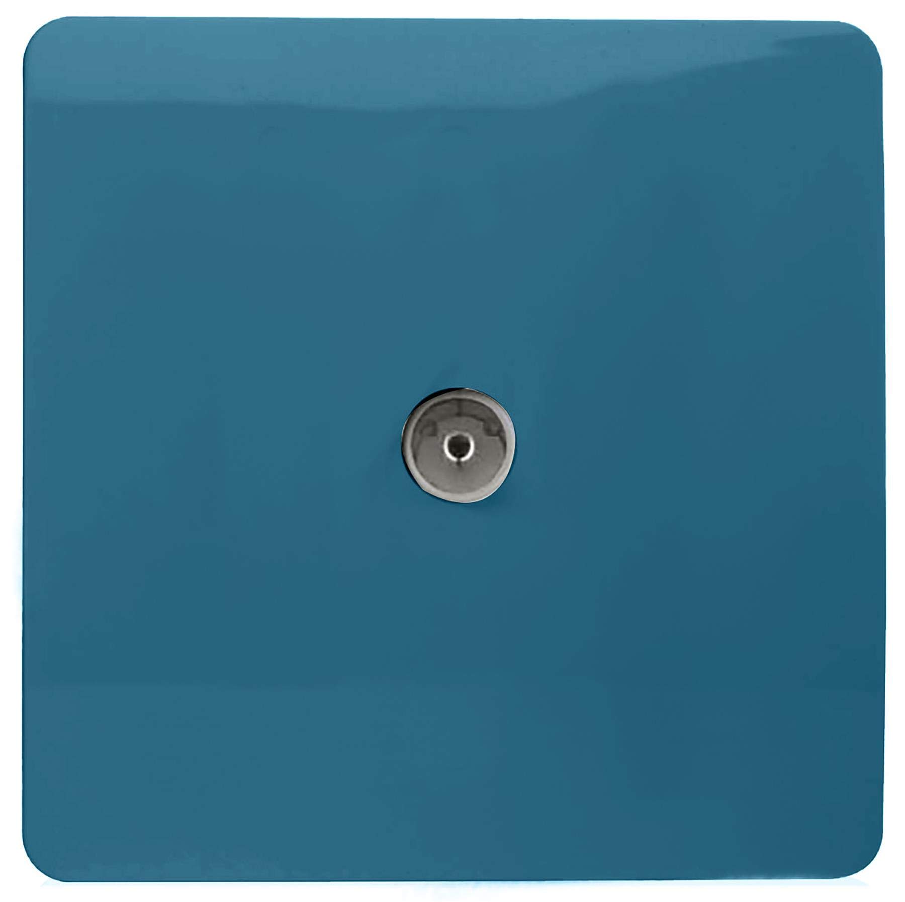 Trendi Artistic Modern Glossy Tactile TV Socket Midnight Blue
