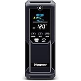 CyberPower BRG1500AVRLCD2 Intelligent LCD UPS System, 1500VA/900W, 12 Outlets 2 USB Ports, AVR, Mini-Tower, UL Certified, 5-Y