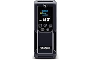 CyberPower BRG1500AVRLCD2 Intelligent LCD UPS System, 1500VA/900W, 12 Outlets 2 USB Ports, AVR, Mini-Tower, UL Certified, 5-Y