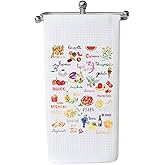 WCGXKO Italian Food Lover Gift Kitchen Towel Dish Towel