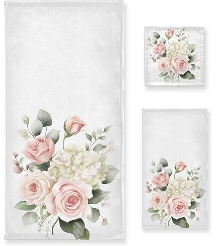Asciugamano Ospiti Avanti Linens Spring Garden | 33x33 Cm | Cotone Morbido Con Ricamo Peonia