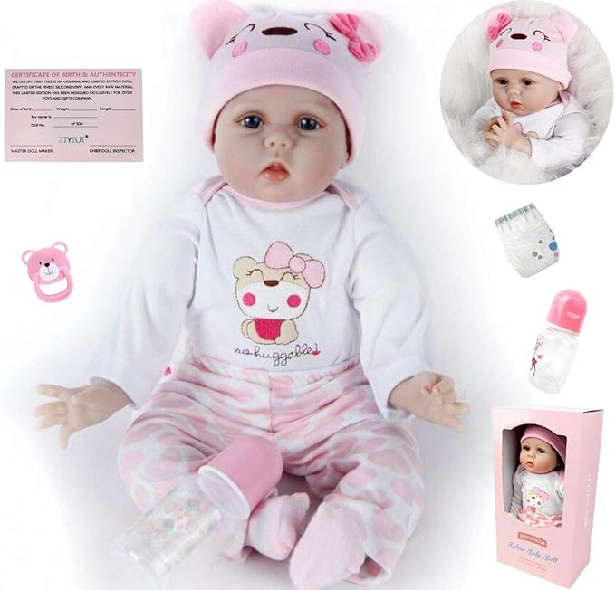 22pouces 55cm Reborn Poupee Silicone Fille Realiste Bebe Vrai Poupon Dormir Baby Dolls Yeux Fermes Pas Cher Garcon Enfant Toddlers Poupees Poupons Et Accessoires Jeux Et Jouets Iplanmovilidad Com