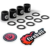 Fireball Dragon Precision Aluminum Spacers and Speed Rings Set for Skateboards and Longboards - 4X Skateboard Spacers 8X Skateboard Washers