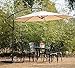 AMT Adjustable Offset Cantilever Hanging 10' Patio Umbrella Cross Base Crank, Beige