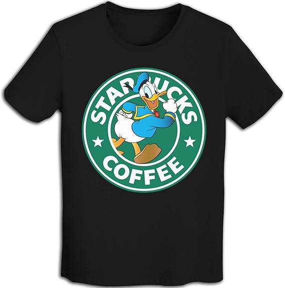 Amazon Co Jp スターバックス スタバ ディズニー ドナルド Tシャツ メンズ レディース 半袖 無地 丸首 おもしろい ファション カジュアル シンプル 服 ファッション小物