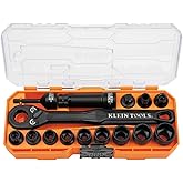 Klein Tools 65400 KNECT 15-Piece Pass Through Socket Set, SAE Impact Socket Set with MODbox Case, Sockets, Bits, Accessories 