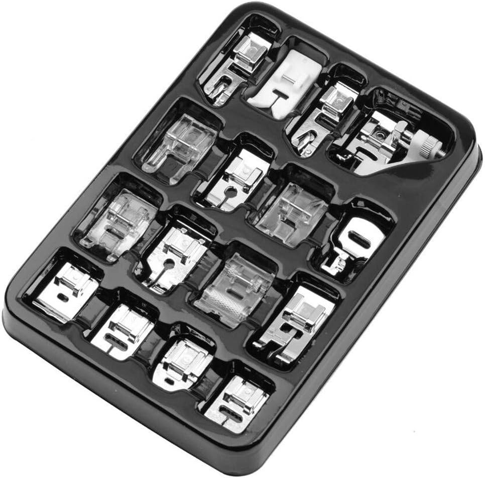 Presser Foot Set 16 Pieces with Manual Deluxe Storage Case Sewing Set Sewing Machine Presser Foot Knitting Crochet Set