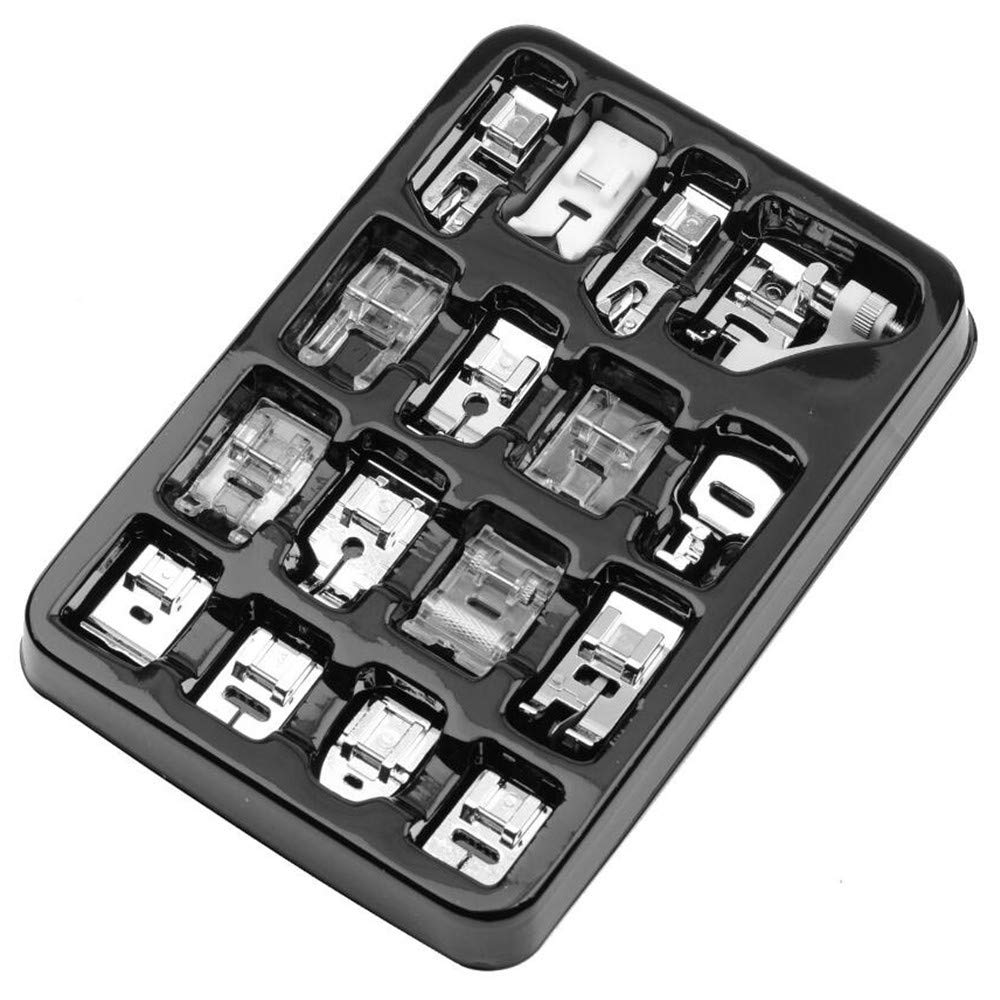 Presser Foot Set 16 Pieces with Manual Deluxe Storage Case Sewing Set Sewing Machine Presser Foot Knitting Crochet Set