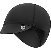 ROCKBROS Winter Cycling Caps for Women Windproof Cycling Hat Running Hat with Sun Visor Under Helmet Liner Black