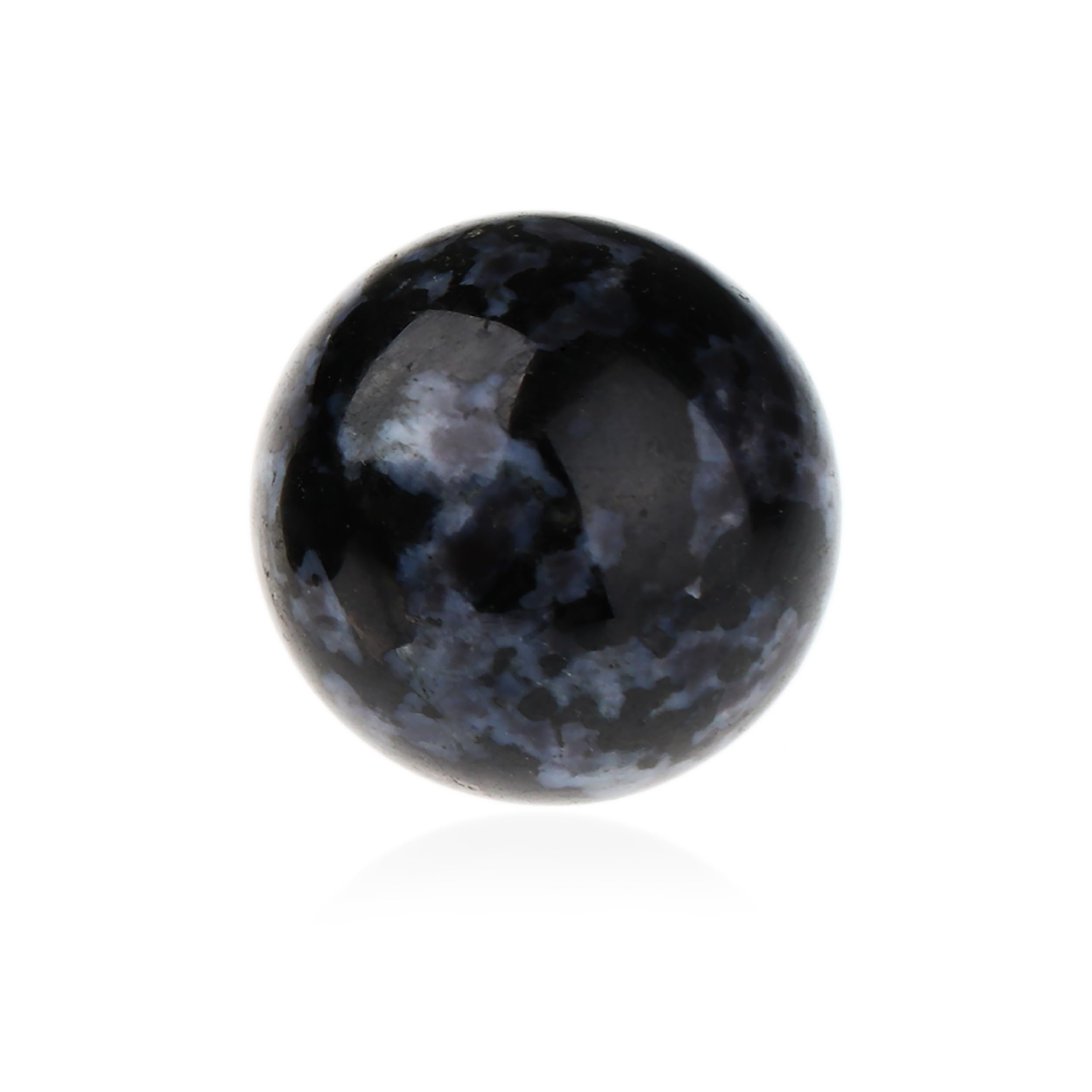 NKlaus Natural Gabbro Mystic Merlinite Gemstone 30 mm Ball Healing Effect Meditation 14901 — image 1