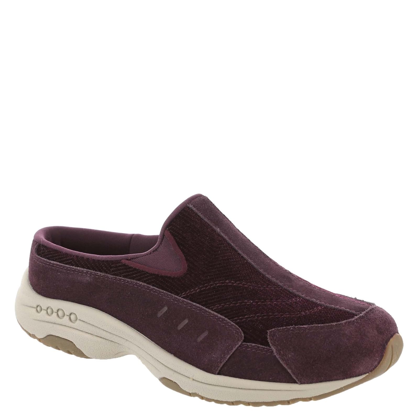 Easy Spirit Traveltime Women's Slip On, 12 C/D US, Ruby-Suede-Corduroy Image