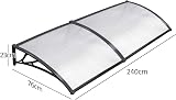 Yaheetech Outdoor Window Awning Porch Canopy 240 x 80 x 23 cm Black view 3