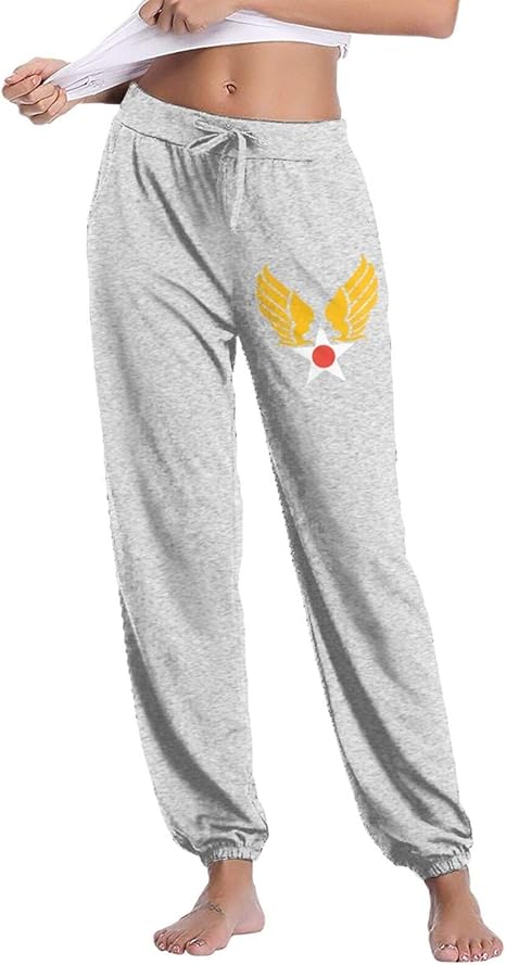 EQIKSFVA U.S. Army Air Womens' Leisure All Cotton Sports Long Pants