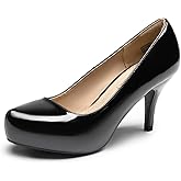 DREAM PAIRS Tiffany Women's Classic Elegant Versatile Low Stiletto Heel Dress Platform Pumps Shoes