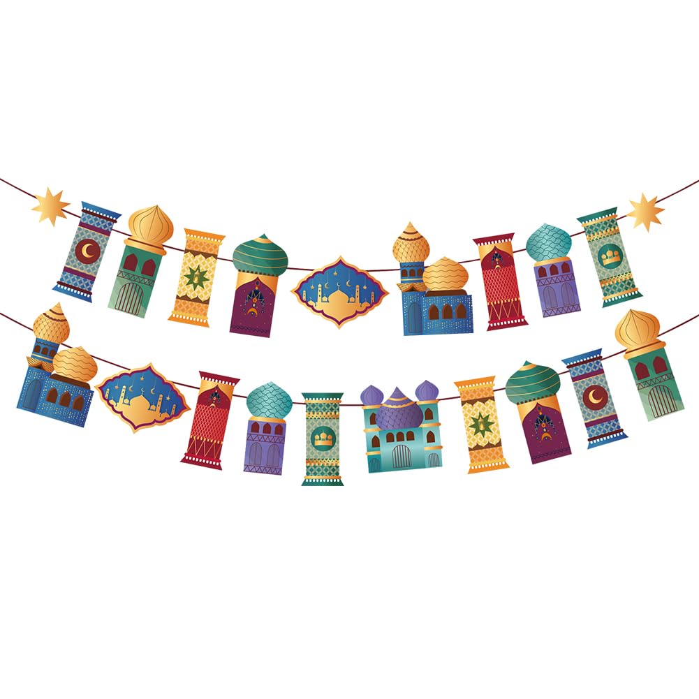 Eid Mubarak Banners, Ramadan Mubarak Party Supplies, Mosques Eid al-Fitr Party Decorations