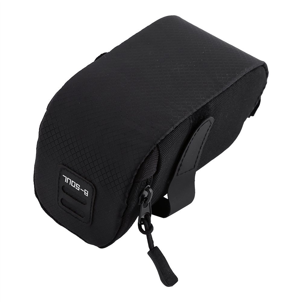 Dwawoo Bicycle Bike Bag Polyester Under Seat Storage with Large Capacity, Easy to Install, Black