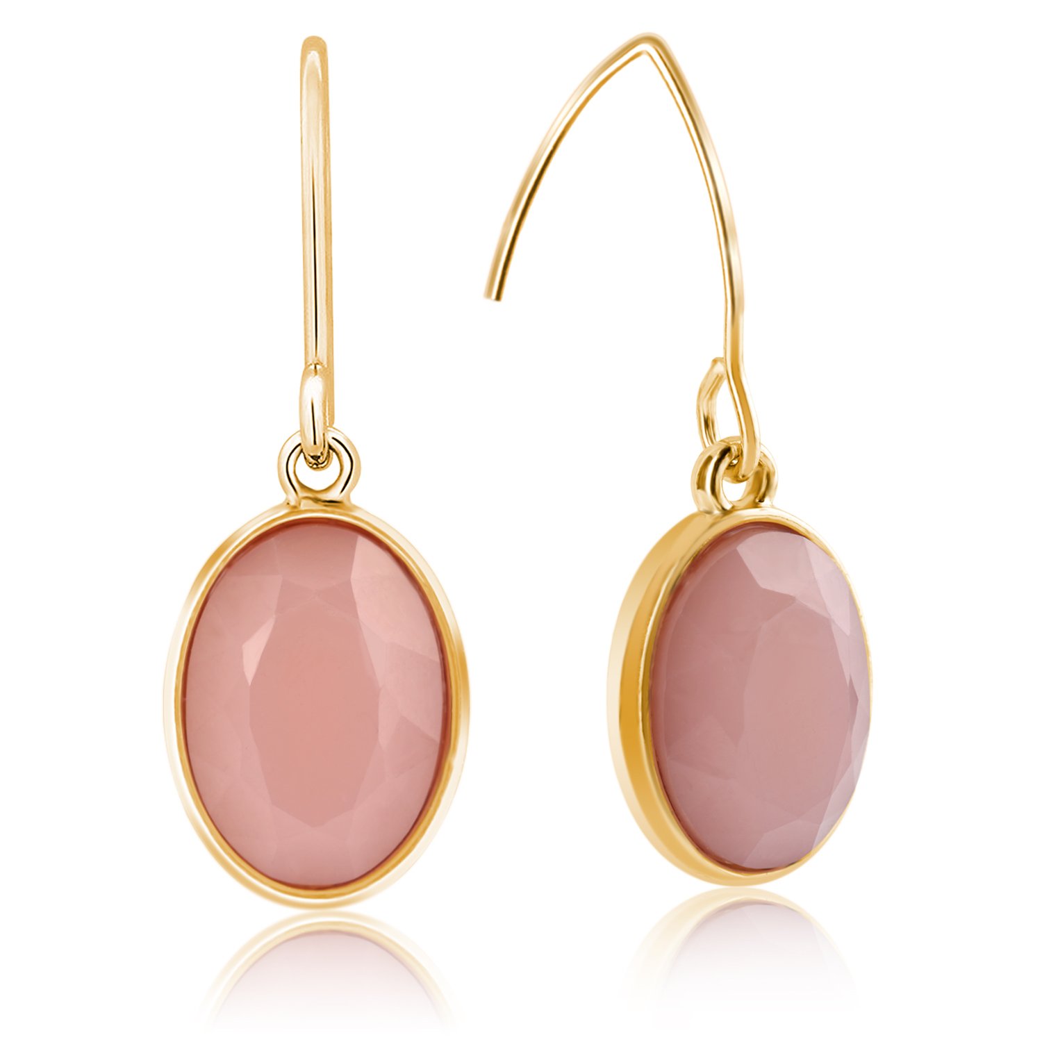 Dangle Earrings，UHIBROS Women\'s Stone Crystal Dangle Drop Earrings (Pink)