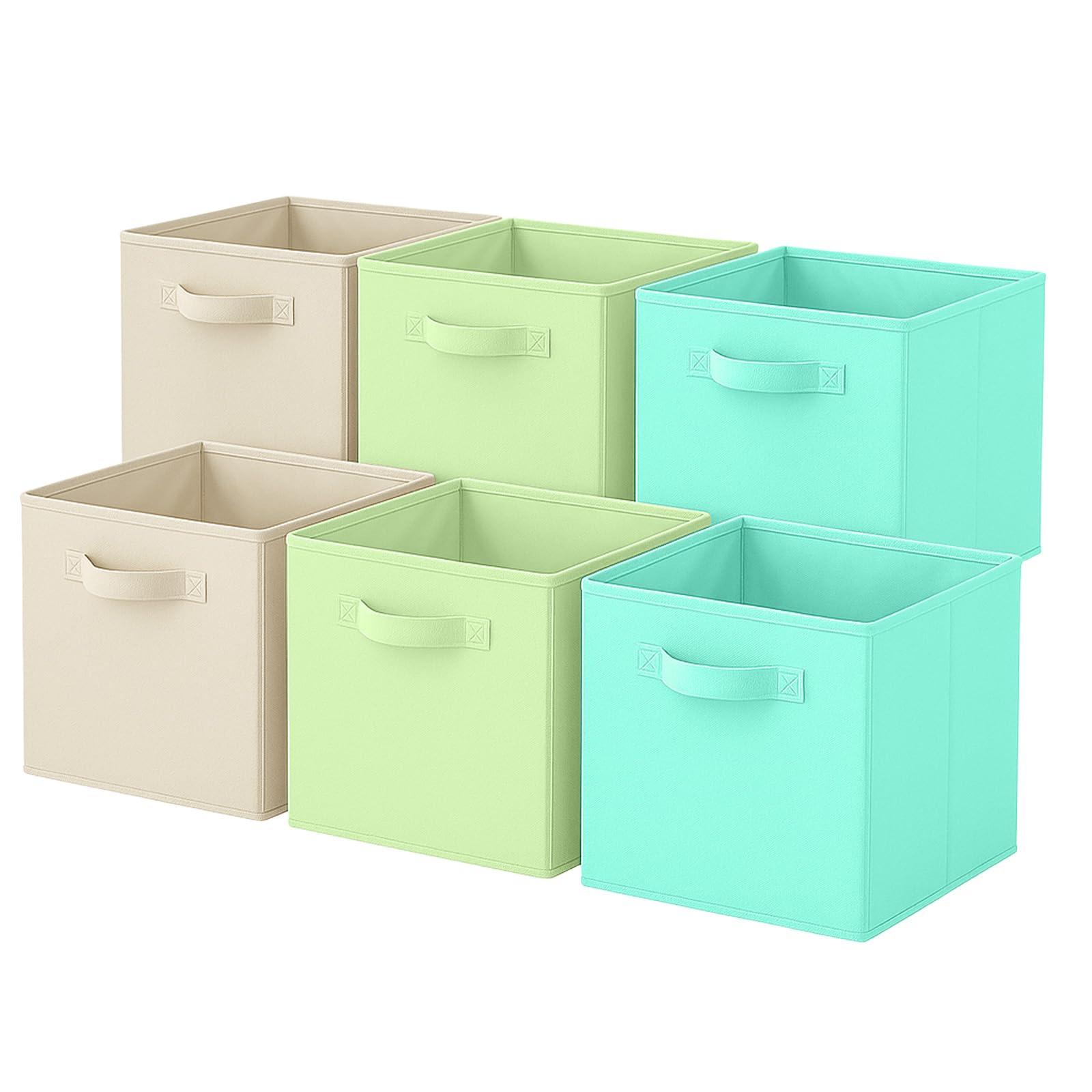powerking Storage Bins, Foldable Fabric Storage Cubes and Cloth Storage Organizer Drawer for Closet and Toys Storage, 6 Pack — image 1