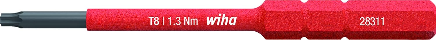 Wiha slimBit Electric T8 x 75 mm, Red, (283115008), Torx 8