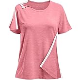 Post Shoulder Surgery Shirts for Women- Short Sleeve-Full Snap-Open Arm Shoulder Recovery Clothing Chemo Clothing