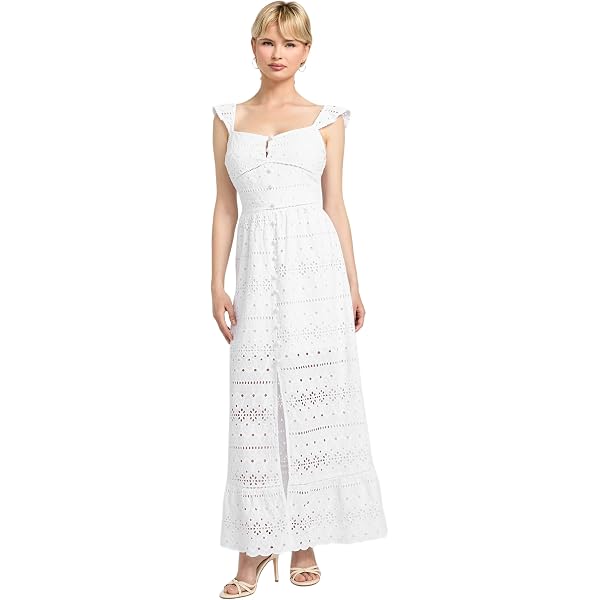 white flowery maxi dress Hamri Maxi Dress White / Blue Floral