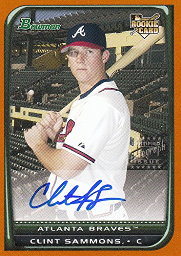 2008 Bowman Orange #230 Braves Clint Sammons AUTO /250