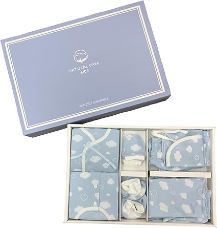 Amazon Adossy 出産準備 ベビー服 など 10点 ギフトセットプレゼント 男の子 女の子 コットン ベビー用品 ブルー 50cm ギフトセット ベビー マタニティ 通販