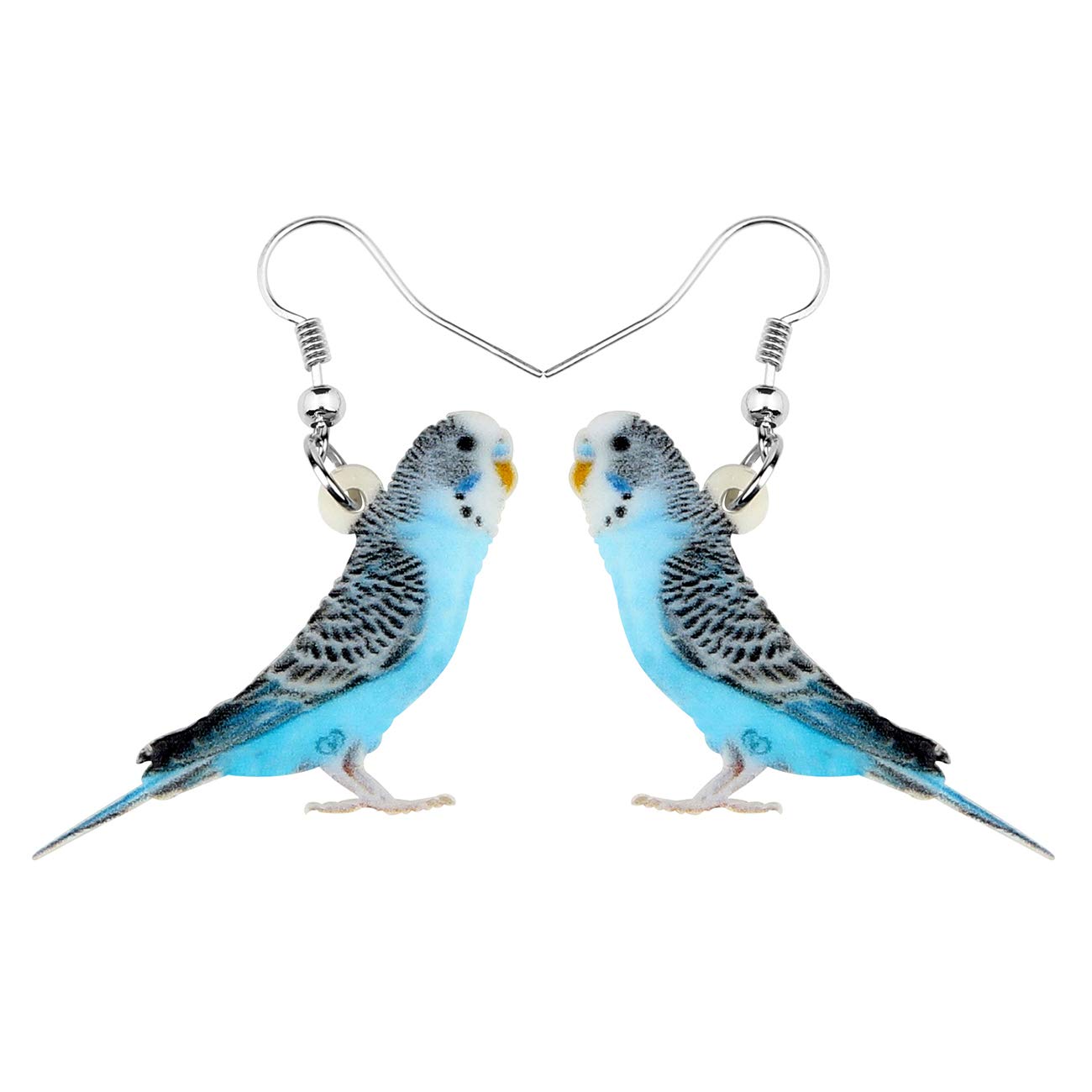 Bonsny Acrylic Drop Dangle Sweet Parrot Bird Earrings Jewelry For Women Kids Gift Charms accessories (Turquoise)