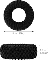 Hanyousheng 16 Pcs Seamless Thick Cotton Hair Ties No Crease No Slip view 2