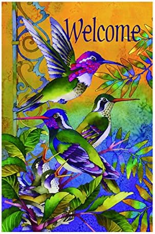 KIDDIE Flag Hummingbird Home Decorative Garden Flag decorative flags initial flags party flags 28 x 40 Inch Double Sided banner home flags Print house flags