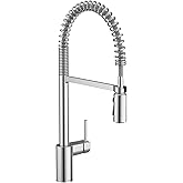 Moen Align Chrome One-Handle Pre-Rinse Spring Pulldown Kitchen Faucet with Pull Down Sprayer and Power Boost, 5923