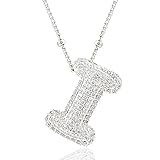 CCINPPY Letter Necklace, 14k Gold Plated Bubble