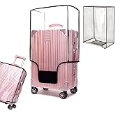 goldhik 20" Clear PVC Luggage Cover Protectors Thicken Transparent Waterproof Suitcase for Spinner Wheels Suitcase