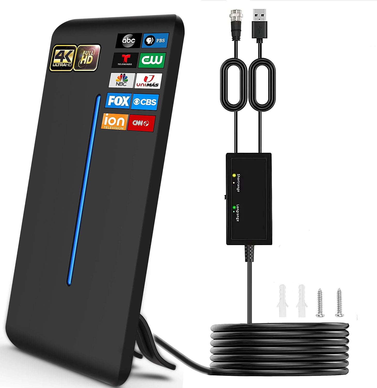 Antenna TV Interna, 580+ KM Gamma 360° Ricezione Del Segnale Indoor Support 4K 1 705353940071 Antenna TV Interna, 580+ KM Gamma 360° Ricezione Del Segnale Indoor Support 4K 1 705353940071