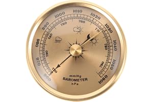BESTonZON Small Metal Dial Barometer with High-Precision Sensor Portable Pressure Gauge Tool for Indoor and