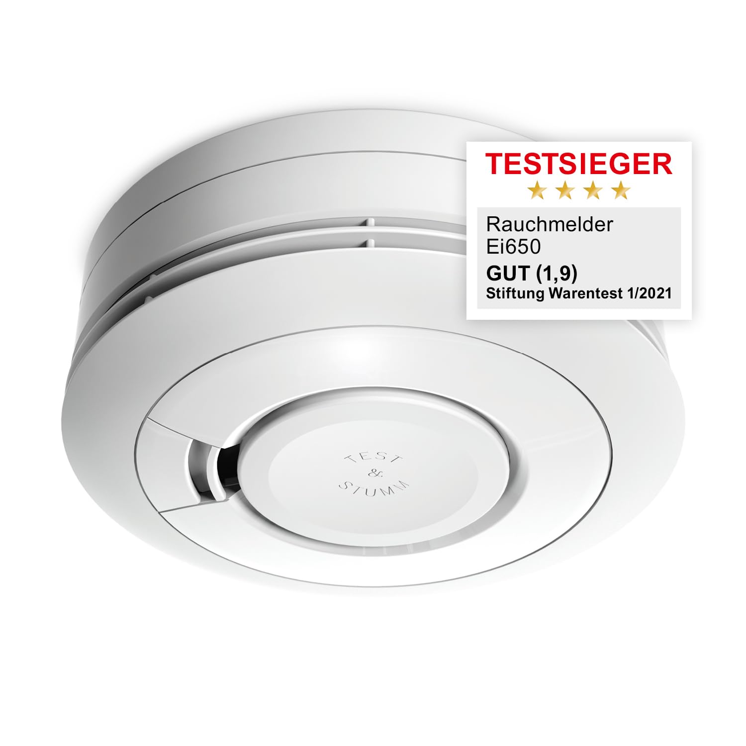 Ei Electronics Ei650 Smoke Alarm, Set of 6, Stand-Alone Device with Battery for 10 Years, Test Winner Stiftung Warentest, White