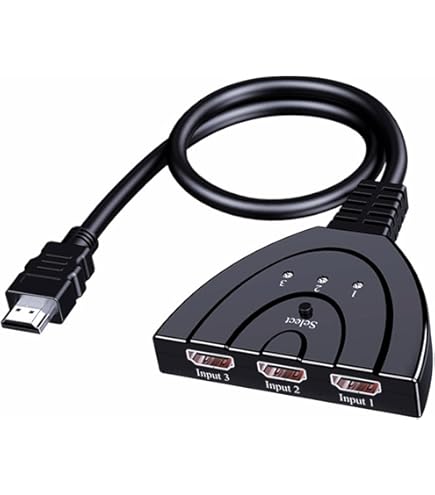 ちゅん HDMI Switch 3 in 1 Out, 4K HDMI Multi-Port Switch with