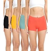 wirarpa Women's Boyshorts Panties Cotton Boxer Briefs for Ladies Underwear Shorts with Cotton Crotch 4 Pack