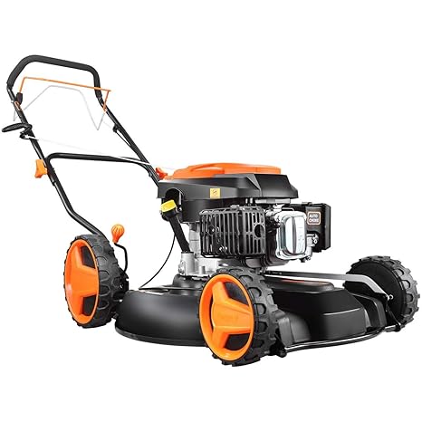 FUXTEC Benzin Rasenmäher FX-RM51SA96 Profi Mulchmäher mit 51 cm und Selbstantrieb leistungsstarker 196 cc Motor Motormäher Mu