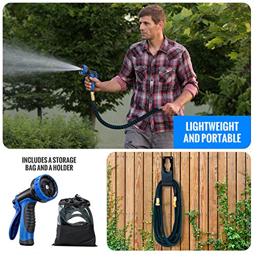 LINQUO 150 ft Expandable Garden Hose 2021 Upgraded Flexible Water