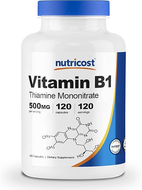 Amazon Nutricost ビタミンb1 チアミン 500mg 1個 カプセル Nutricost B1
