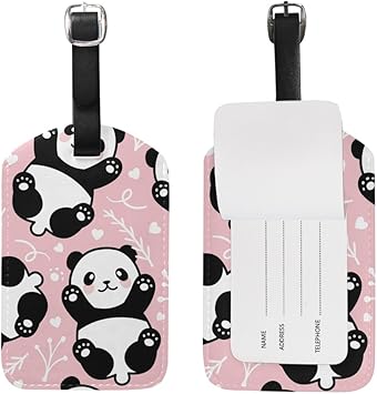 pink luggage tags