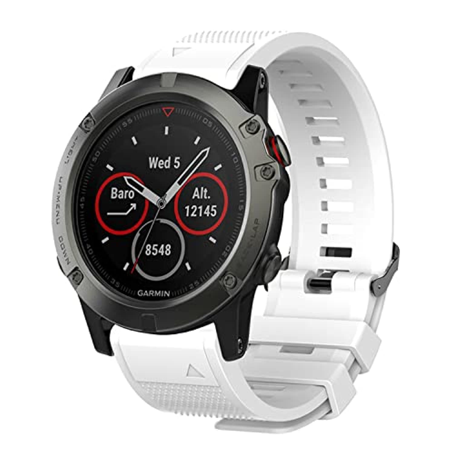 22mm Band Bracelet Strap Compatible for Garmin Fenix 7,Fenix 6,Fenix 6 Pro,Fenix 5,Fenix 5 Plus,Approach S60 S62,Forerunner 935 945,Quick Release Strap Wristband (White)