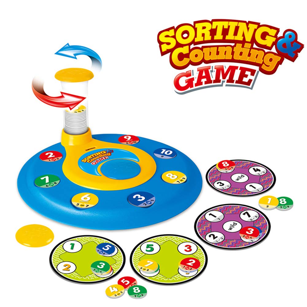 KUNEN Sorting Match and Count Learning Game Toy, Number Bingo Game Board Game , Reading Matching Early Educational Toys, for Kids